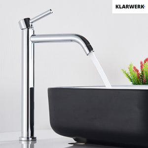 Giulia | Rubinetto da bagno alto Hotel Gastro cromato lucido |. Rubinetto in acciaio inossidabile premium per lavabo alto |Rubinetto ad alta pressione