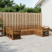 Set divano sezionale 7 pcs Naturale Legno di Acacia Massello 3384830