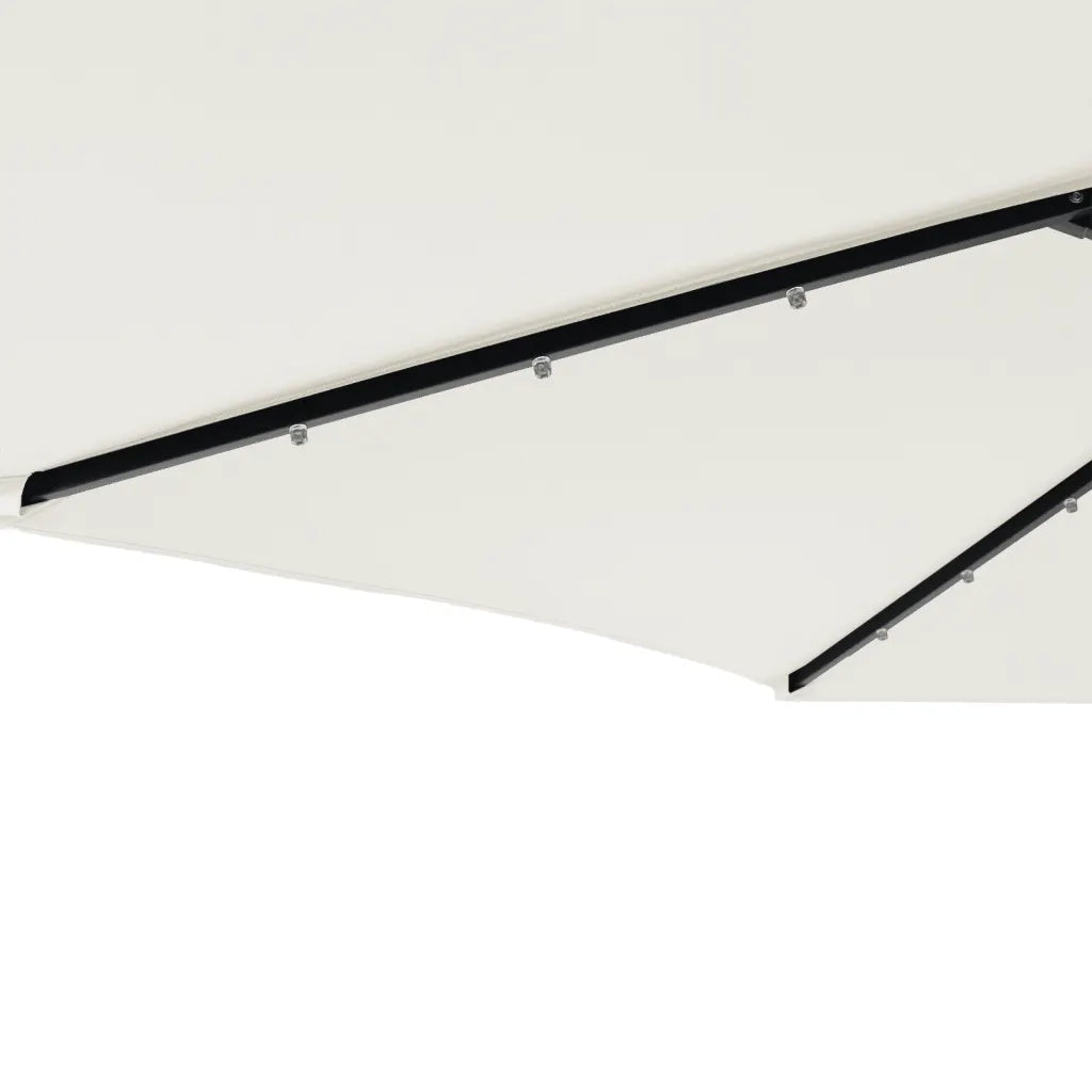 Ombrellone Giardino con LED Palo Acciaio Bianco 225x225x212 cm 4005066