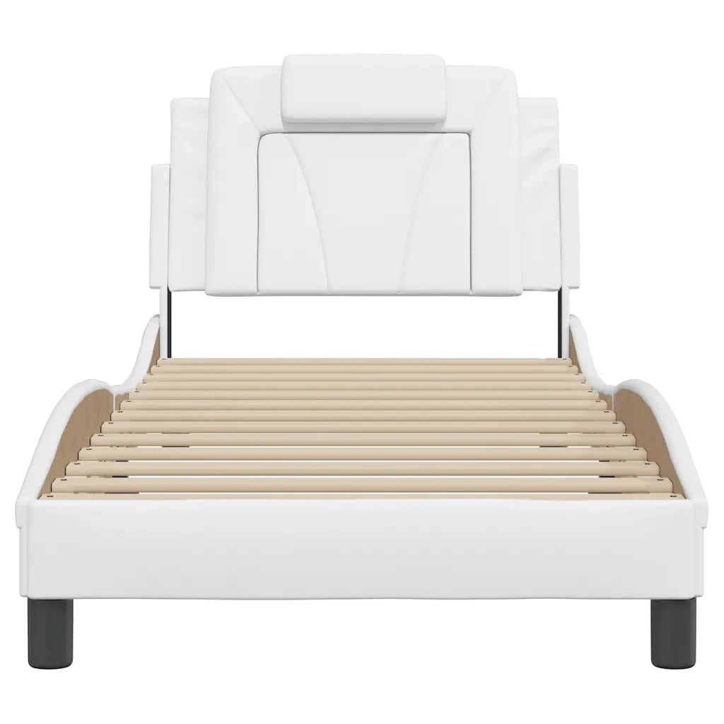 Giroletto Viana senza Materasso Bianco 80x200 cm in Similpelle 3208055