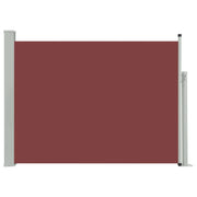 Tenda da sole laterale retrattile/schermo protettivo per patio giardino terrazza balcone 100 x 500 cm marrone 02_0007192