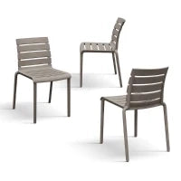 PAZZO DESIGN Sedia Brad Tortora set da 6 sedie in Polipropilene