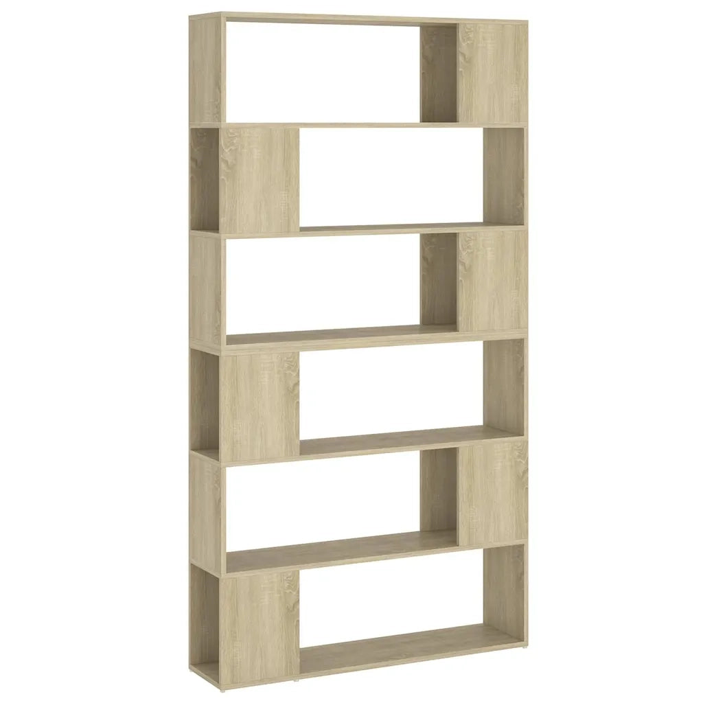 Libreria Divisorio-Scaffale per Libri-Mobile di Stoccaggio Stanza Rovere Sonoma 100x24x188 cm