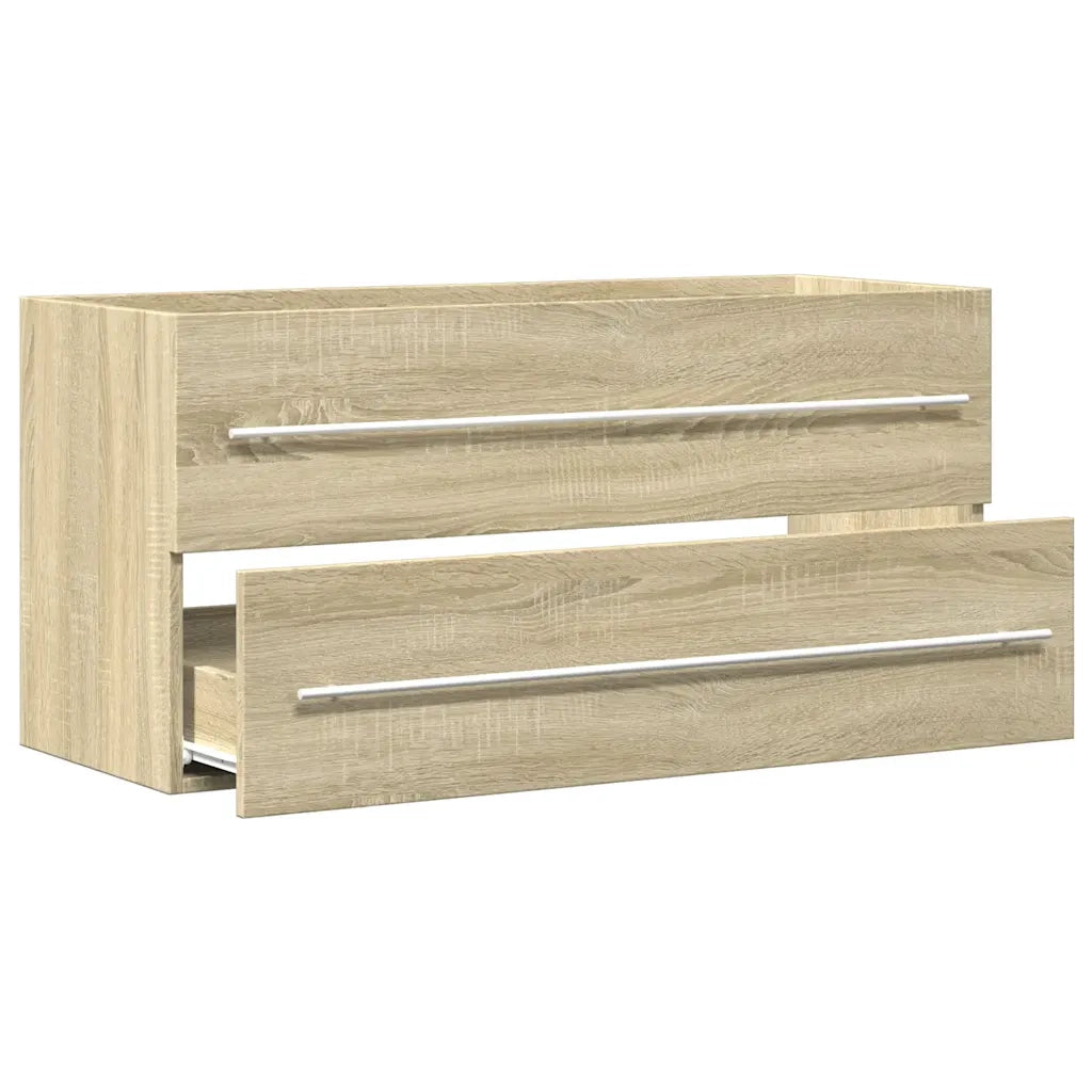 Mobile Lavabo Rovere Sonoma 100x38,5x48 cm in Legno Multistrato 856232