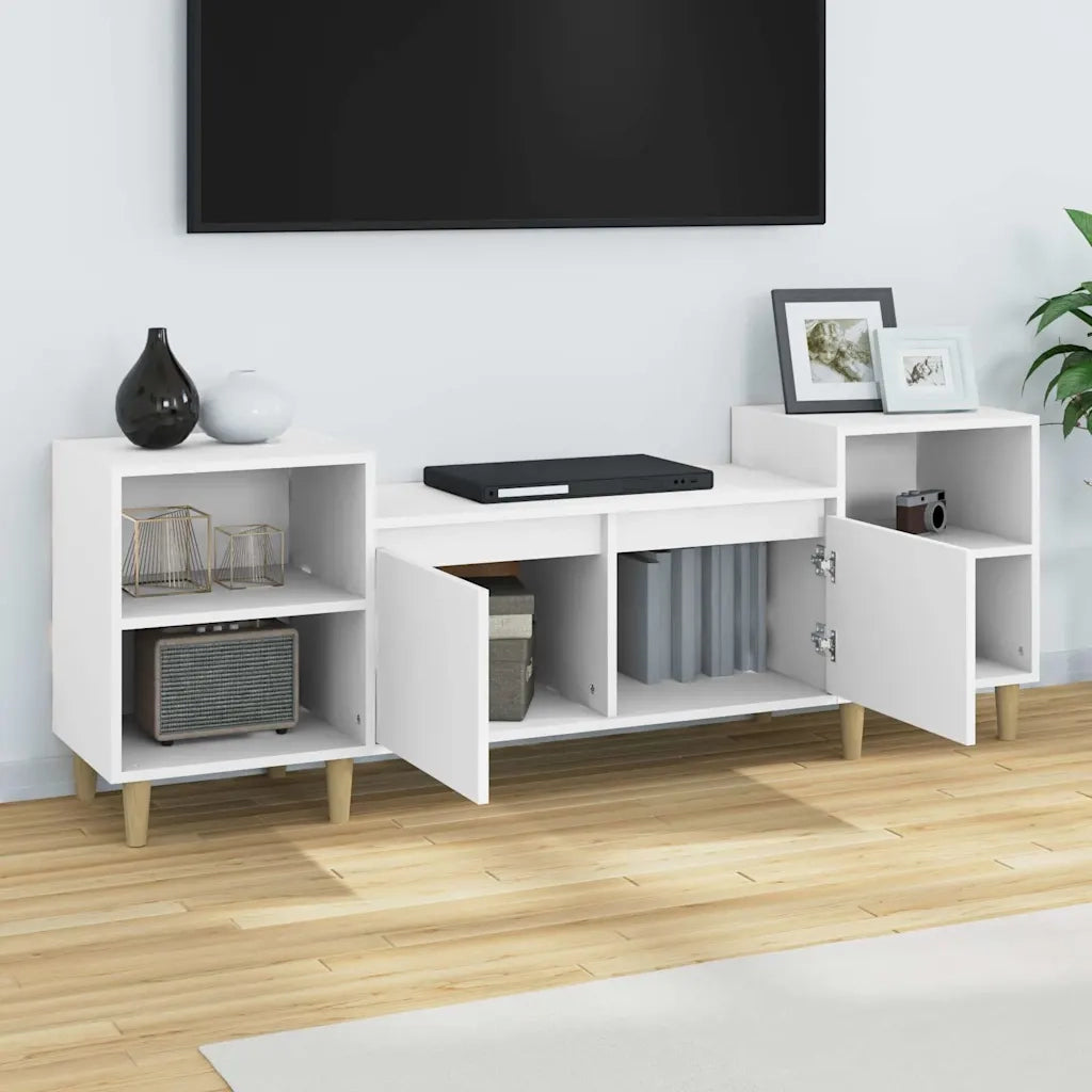 Mobile Porta TV Bianco 160x35x55 cm in Legno Multistrato 821188