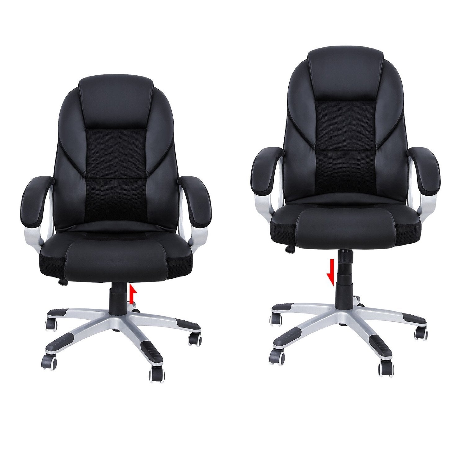 Sedia da ufficio ergonomica classica nera 150 kg max 0512009