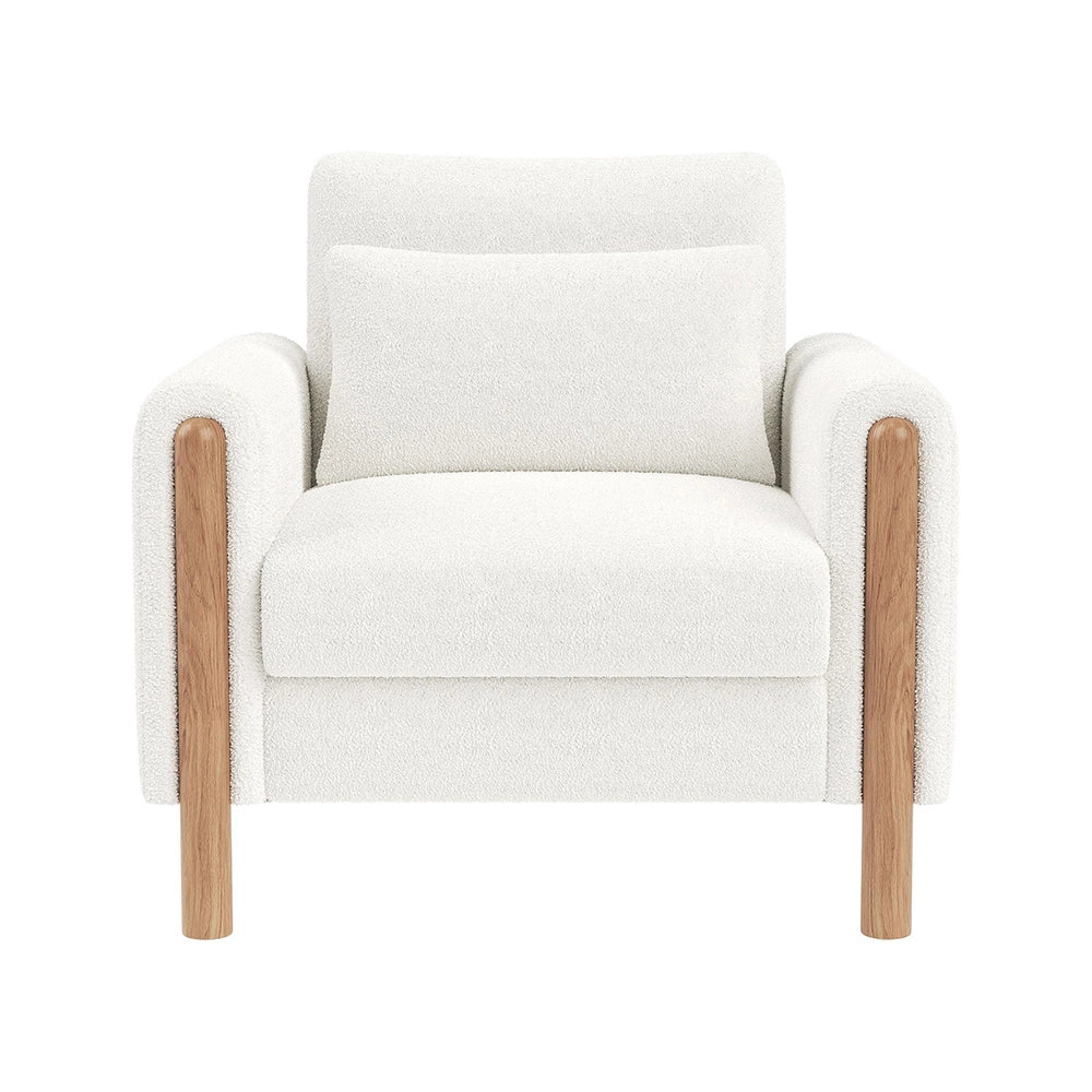 Poltrona moderna - Xylo - Con cuscino spesso, bianco