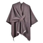 Nuova sciarpa calda, scialle, cardigan classico a quadri con nodo sul davanti, coperta calda