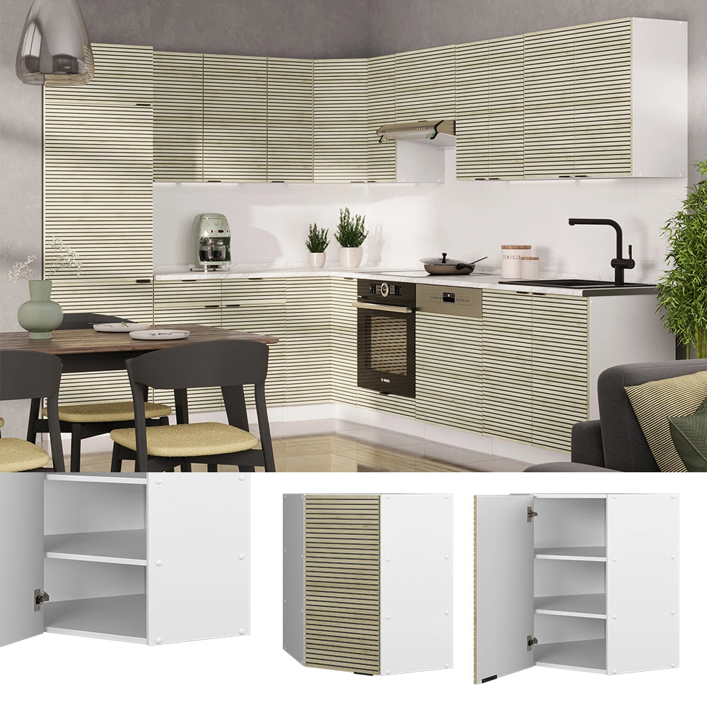 Mobile angolare da cucina Fame-Line Pannello in quercia/Bianco 57 cm Vicco