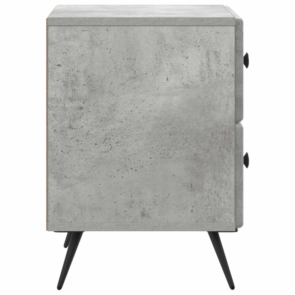 Armadio da Notte 2 pcs Grigio Cemento 43 x 34,5 x 47,5 cm 895452