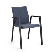 Set di 4 Sedia da Esterno con Braccioli in Alluminio e Tessuto - CLASSICAL