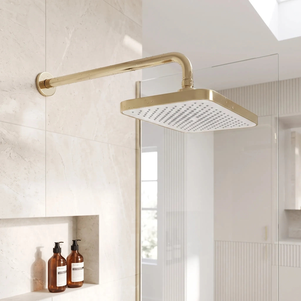 Soffione Doccia Rettangolare Rea Js-032 Brushed Gold