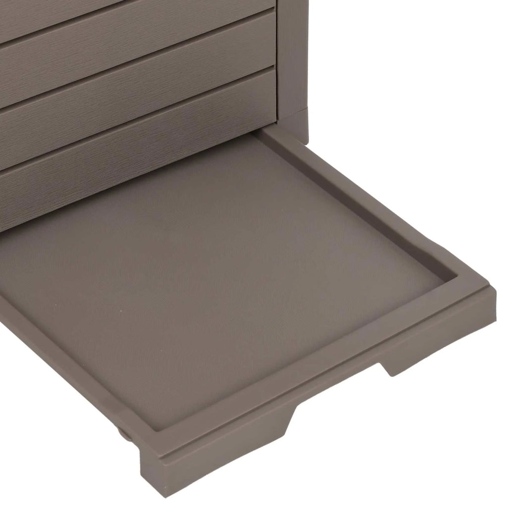 Cestino per Rifiuti da Esterno Marrone 41x41x86cm Polipropilene 364172