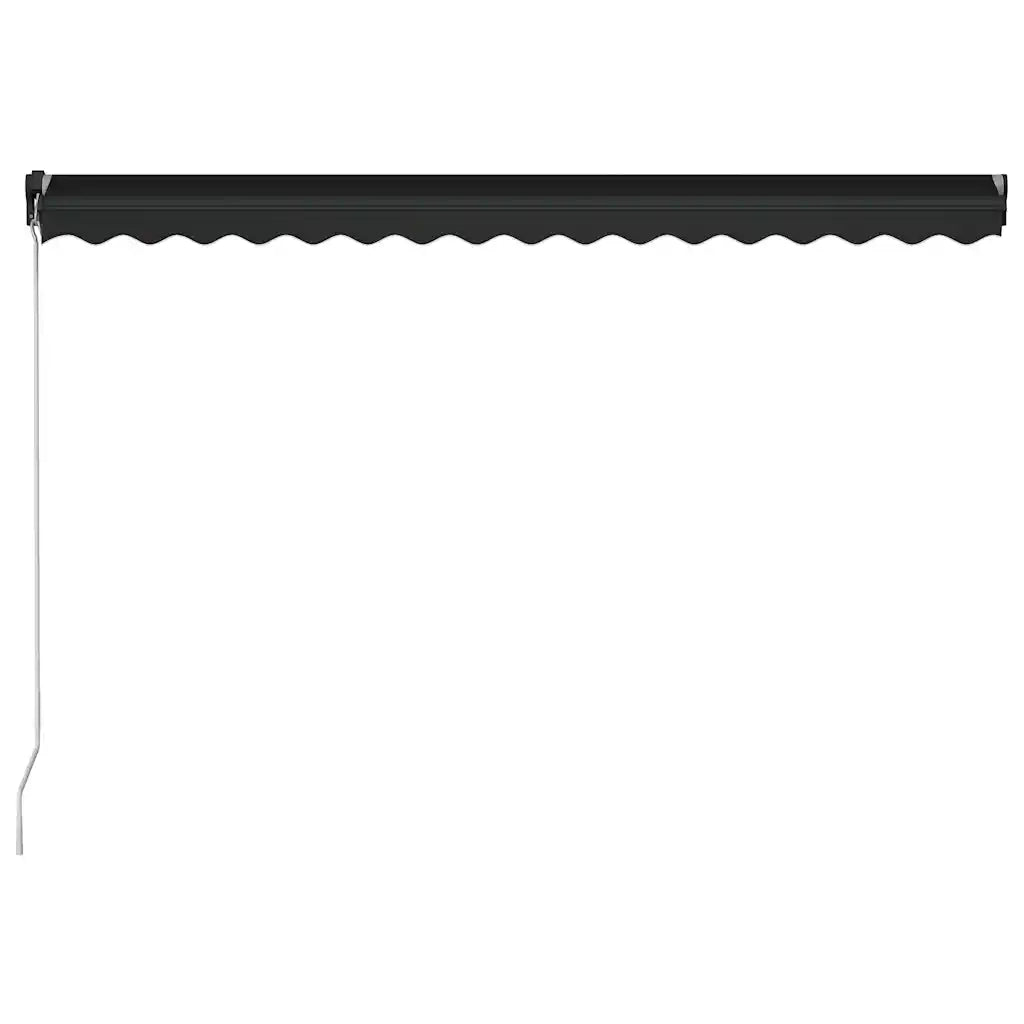 Tenda da Sole Retrattile Manuale con LED 450x300 cm Antracite 3051246