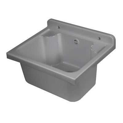 Lavatoio salvaspazio 42x34 cm in plastica grigia con vasca e scarico