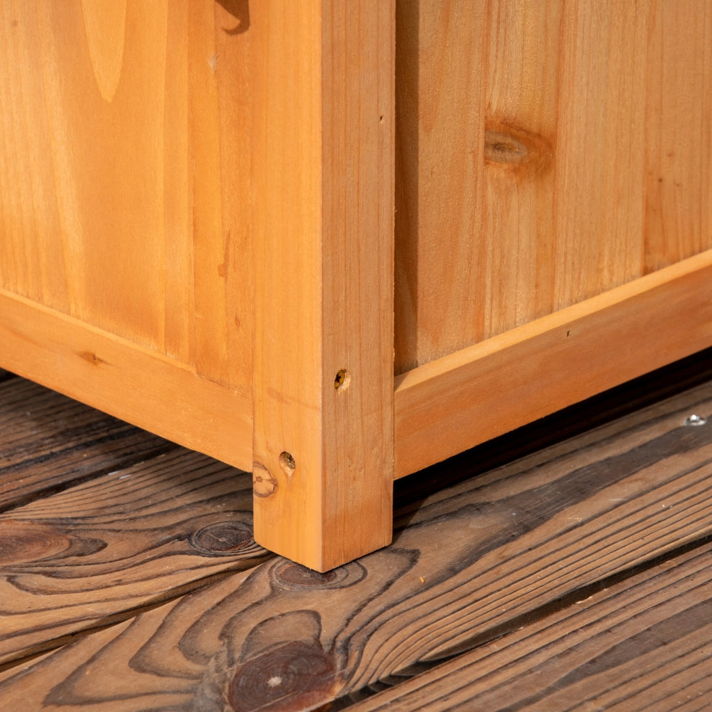 Fioriera da Giardino in Legno di Pino Marrone con Arco ¨C Zephmum ¨C 83x36x152 cm