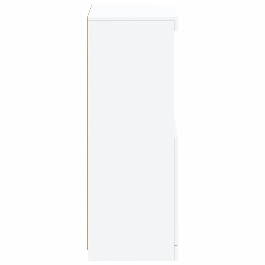 Buffet credenza cassettiera armadio mobile contenitore organizer per cucina soggiorno salotto con luci LED 41 x 37 x 100 cm bianco 02_0029849