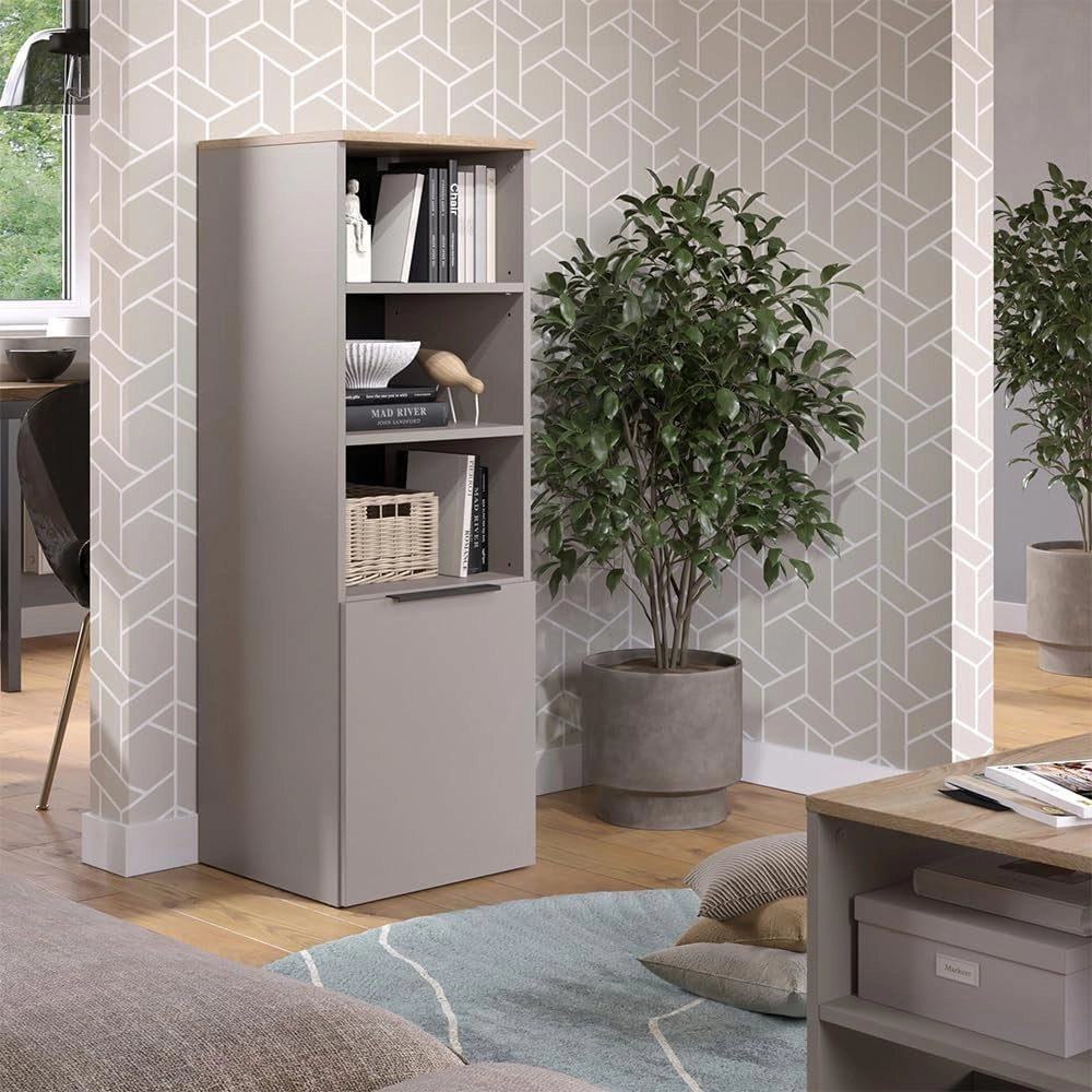 Armadio universale Wido, Grigio, 40.2 x 120 cm con una porta, adatto per la conservazione di oggetti domestici