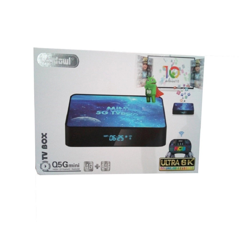 Trade Shop - Tv Box Q5gmini Ultra 6k Hd 4g Ram + 64g Wi-fi Android 10 Smart Tv Box Tastiera -