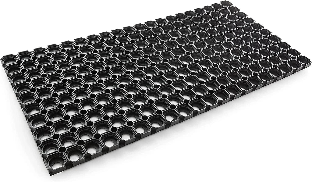 Zerbino Compos in gomma antiscivolo colore nero misura 40 x 60 cm