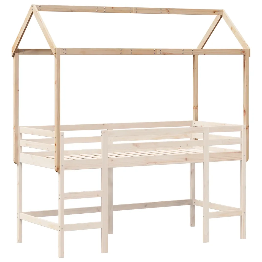 Tetto per Letto Bambini 217x85,5x154 cm Legno Massello di Pino