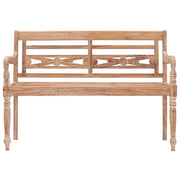 Panca Batavia 120 cm Bianco Slavato in Legno Massello di Teak 316035
