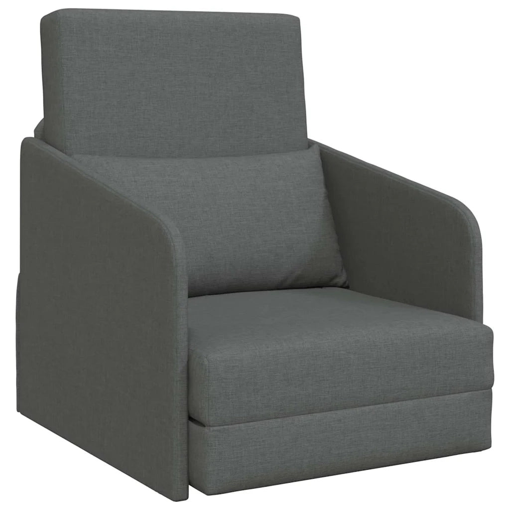 Divano letto-Sofa Letto-Daybed Grigio scuro 65 x 80 x 83 cm Tessuto
