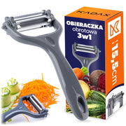Pelapatate KADAX con 3 lame, ideale per frutta, verdura e patate.