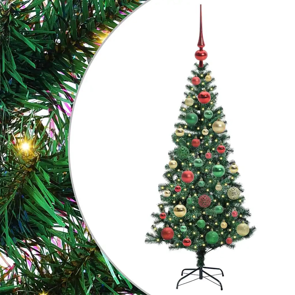 Albero di Natale Artificiale-Albero Natalizio con luci integrate Verde 120 cm 301764