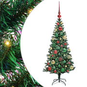 Albero di Natale Artificiale-Albero Natalizio con luci integrate Verde 120 cm 301764