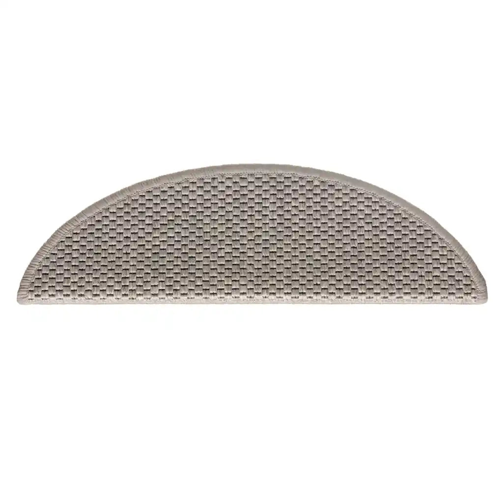 Tappeti Autoadesivi Scale Aspetto Sisal 15pz 56x17x3cm Argento 326859