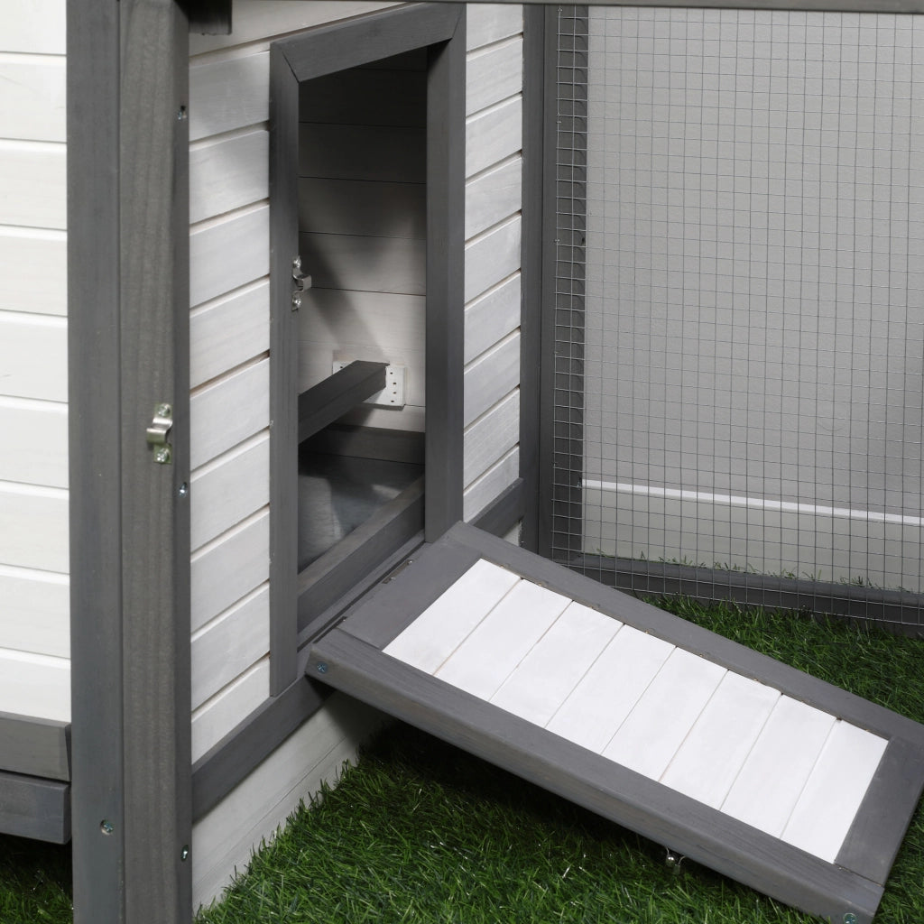 Pollaietto per galline nane ¨C zephmum ¨C Grigio 196x76x97 cm
