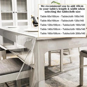 Tavolo in vetro trasparente - tovaglia di alta qualità facile da pulire e lavabile 140 x 220 cm