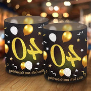 Decorazione da Tavolo per Compleanno - 40° Compleanno Decorazione - Nero Oro - Bella - Ideale per Piccoli Luminari o Candele - Buon Compleanno - Decorazione da Tavolo per 40° Compleanno con Decorazione da Tavolo per 40° Compleanno.