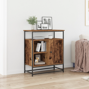 Credenza In Legno Invecchiato 69x35x80 cm Legno Ingegnerizzato e Acciaio