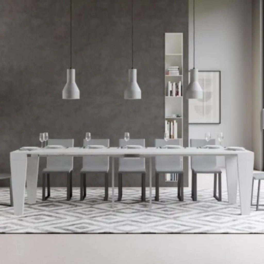 Consolle allungabile 90x40/300 cm Spimbo bianco frassino