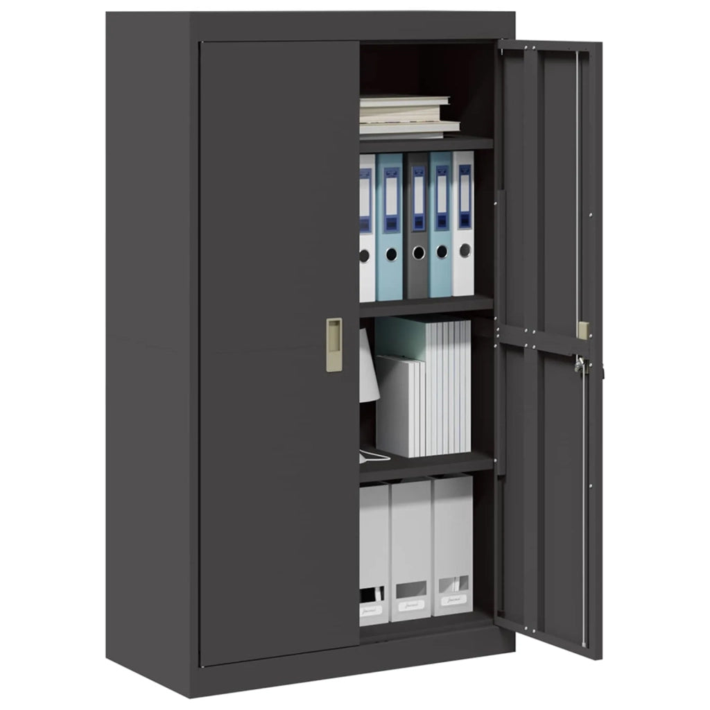 Armadio Nero 80 x 40 x 140 cm Acciaio