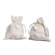 Trade Shop - Sacchetti Porta Confetti Bomboniera Con Gessetto In Vari Colori Per Cerimonia - Bianco