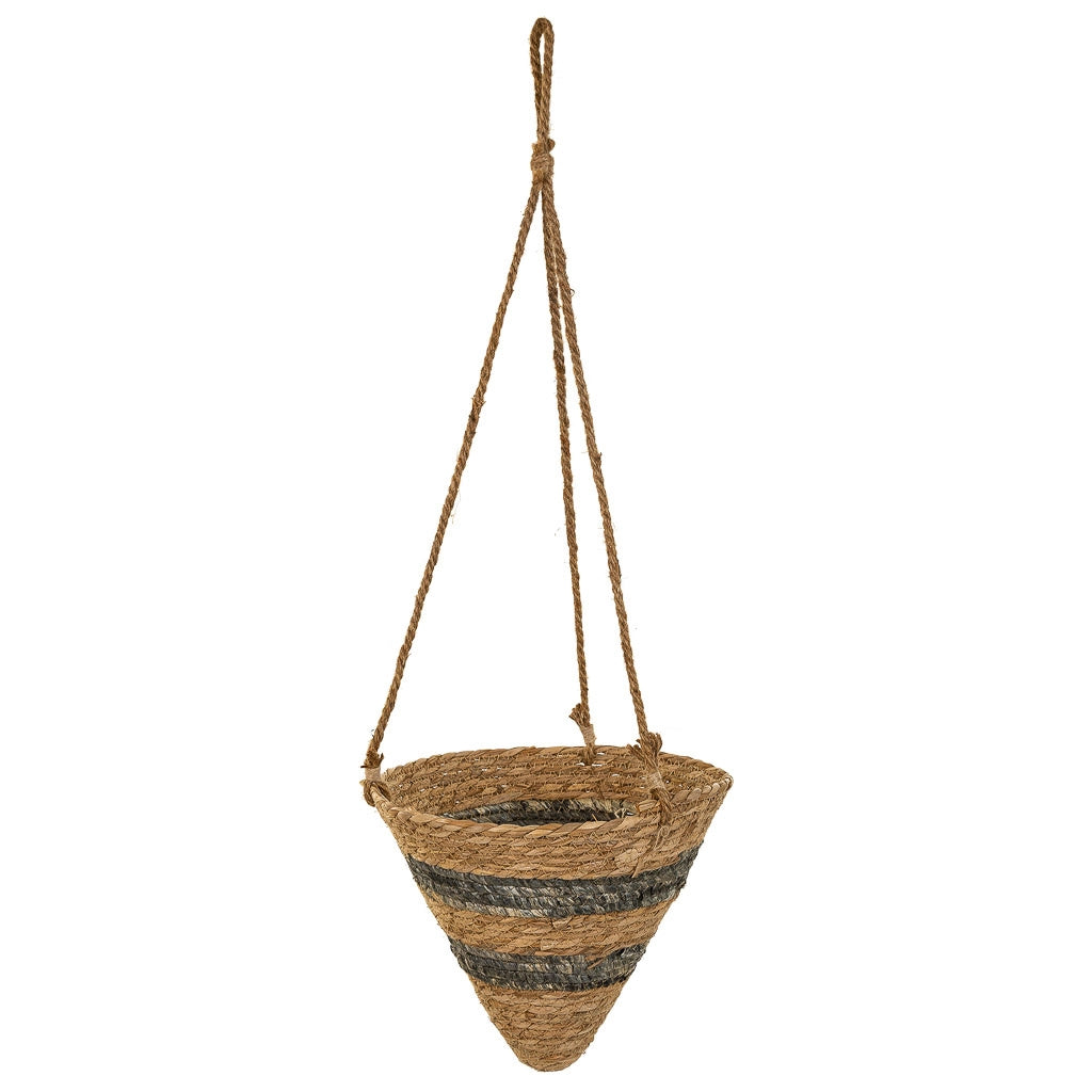 Cestini pensili in fibra naturale marrone d26x25h-d22x18h