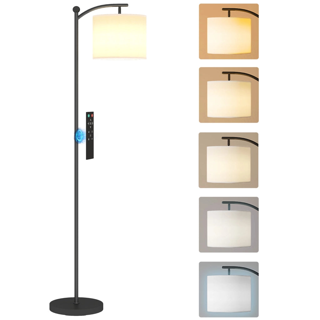 Lampada da terra dimmerabile 2 tonalit¨¤ telecomando timer 60 min ¨C zephmum ¨C 160 cm nero