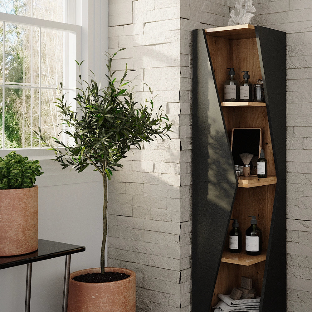 Armadio per il bagno Benno Antracite 31.6 x 70.5 cm con 3 ripiani Vicco