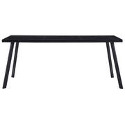 Tavolo da Pranzo Nero 160x80x75 cm in Vetro Temperato 281874