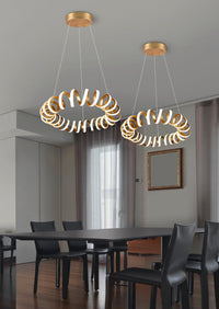 Lampada a Sospensione da Interno a LED in Metallo Oro