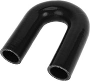 Slang di raffreddamento a 180 gradi - Largo interno 28 mm - Lunghezza 120 mm - Resina siliconica - Resistente a alte temperature - Nero