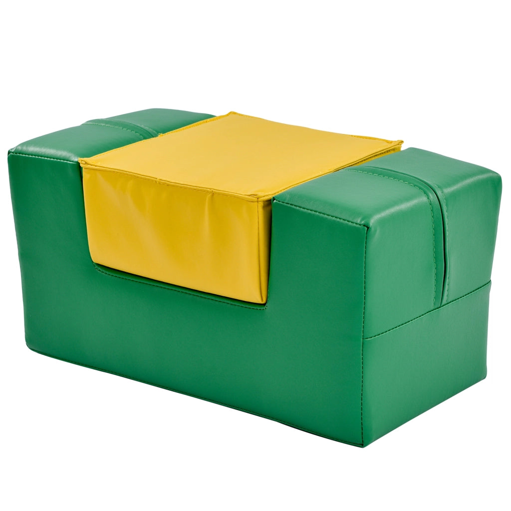 Blocchi morbidi per bambini 65.5x65.0x43.5 cm multifunzione in PU giallo