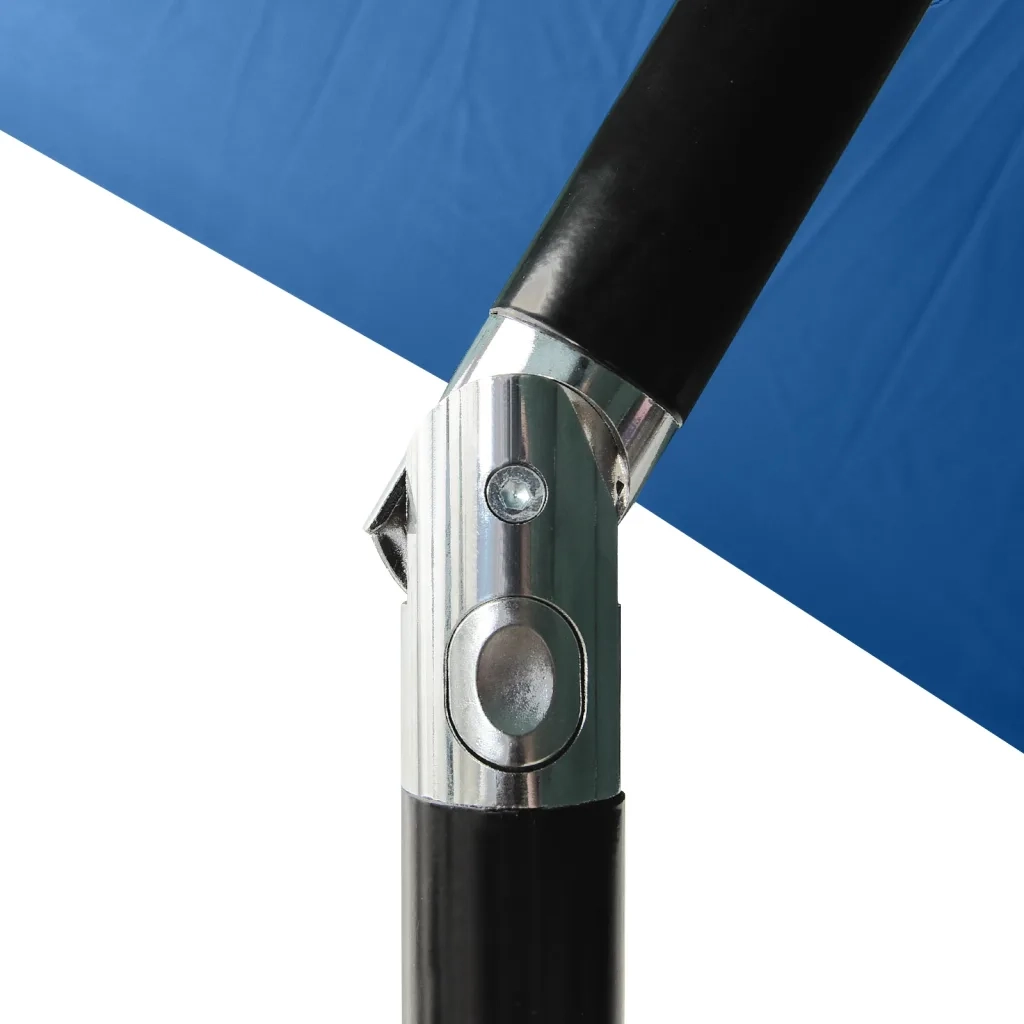 Ombrellone a Sbalzo con Palo in Acciaio e LED Azzurro 2x3 m 313793