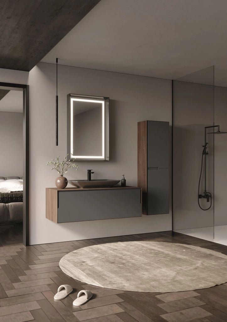 Armadio da bagno "Craft 40" - cm - Noce / Antracite