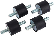 Demper di shock 40 mm - Demper di shock con gomma d'assorbimento - Regolazione del rumore - Duraturo - 100% Nuovo - Diametro di vite 10 mm
