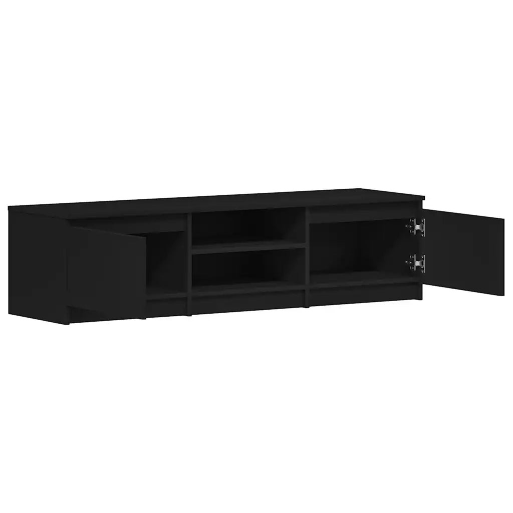 Mobile Porta TV-Credenza TV Nero 140x40x35,5 cm in Legno Multistrato
