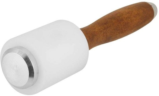 Houten Hamer con Cappuccio in Nylon - Ideale per Stamping e Carving - Per Lavorazione della Pelle - Duraturo e Leggero - Adatto per Artigiani Creativi
